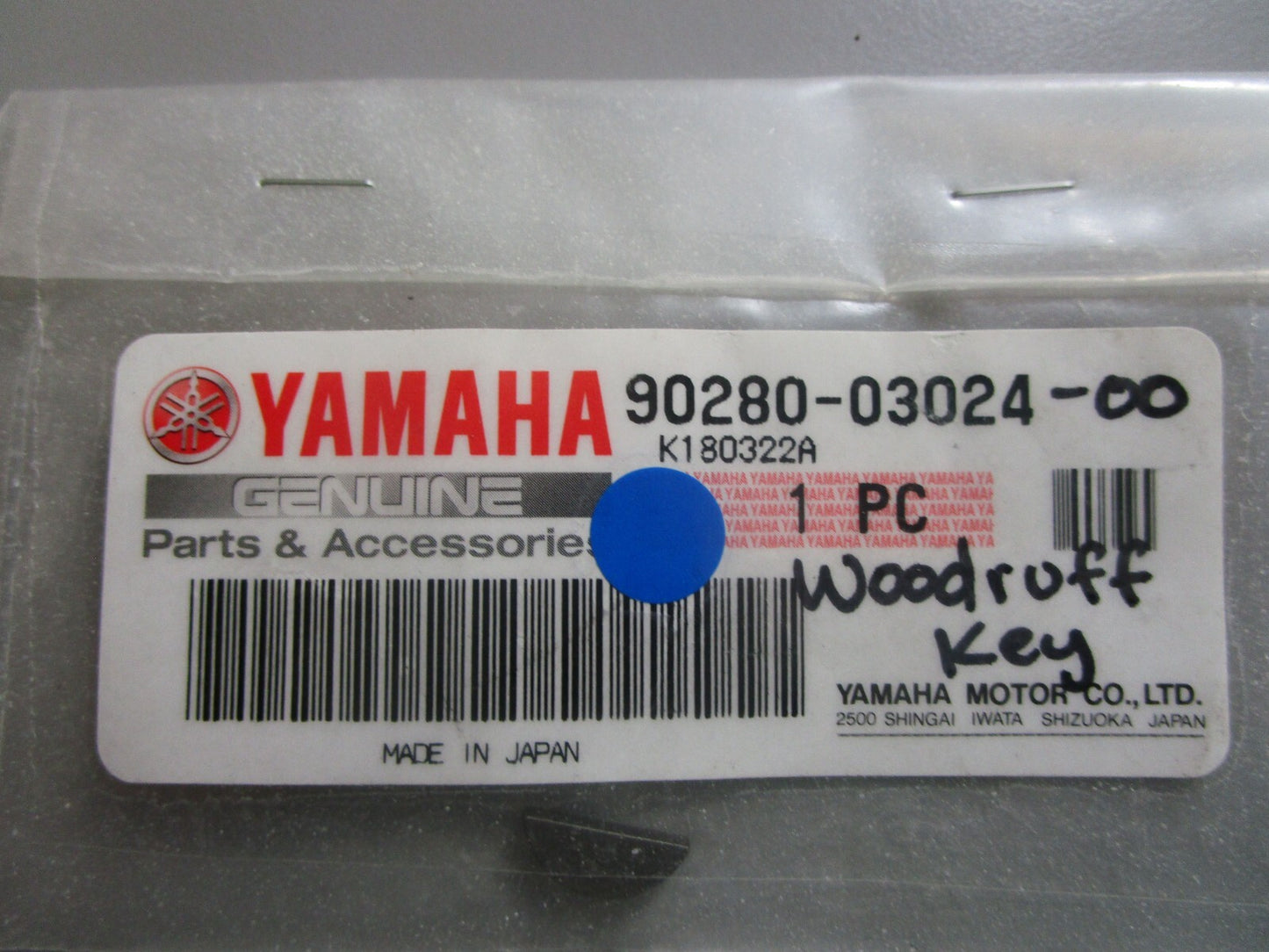 *NEW OEM* 0770 Yamaha Woodruff Key 90280-03024-00