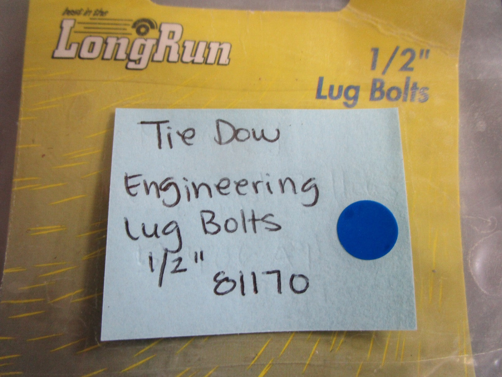 *NEW* (LOT OF 5) 0810 Tie Dow Engineering Lug Bolts 1/2" 81170