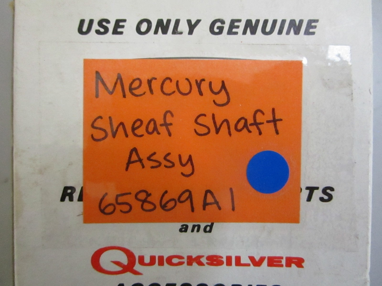 *NEW OEM* 0820 Mercury Quicksilver Sheaf Shaft Assy 65869A1