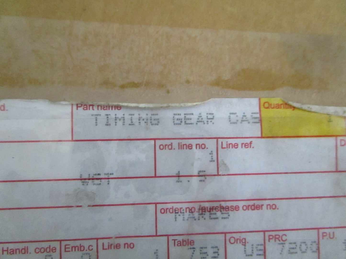 *NEW OEM* 0820 Volvo Penta Timing Gear Case 3853135