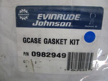*NEW OEM* 0820 OMC Johnson Evinrude Gearcase Gasket Kit 982949 0982949