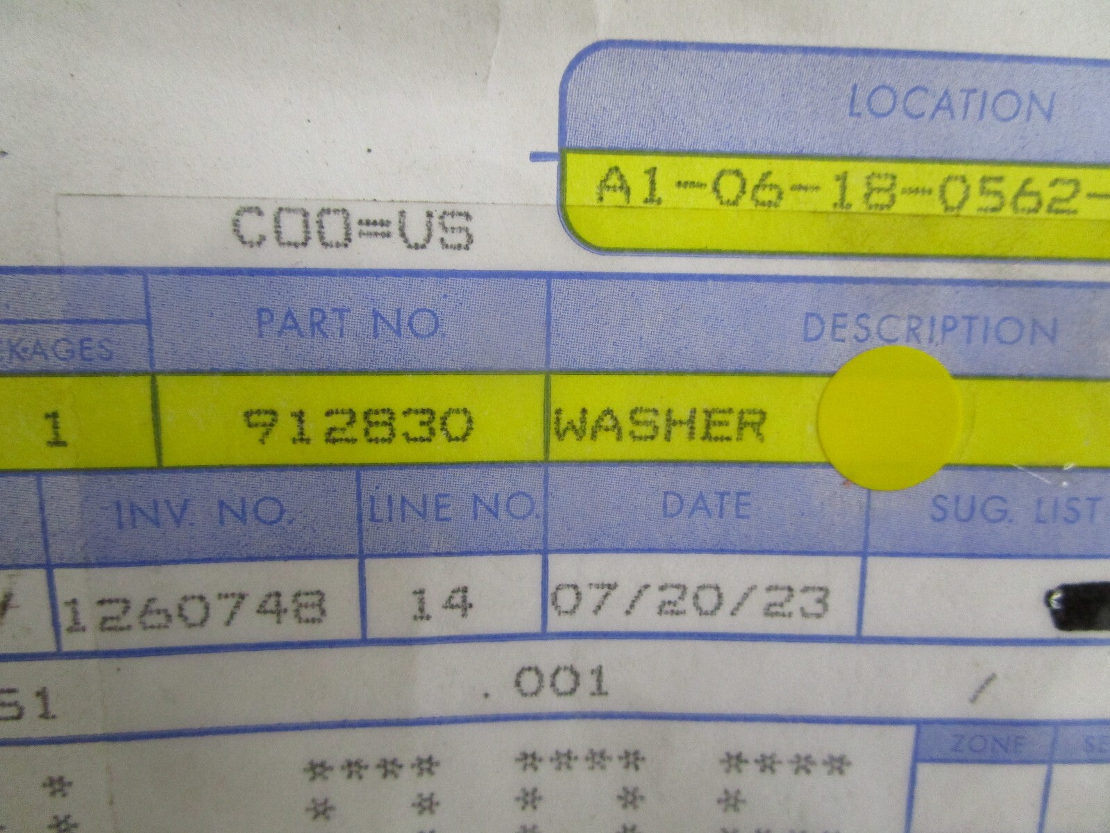 *NEW OEM* 0810 OMC Johnson Evinrude Washer 912830 0912830