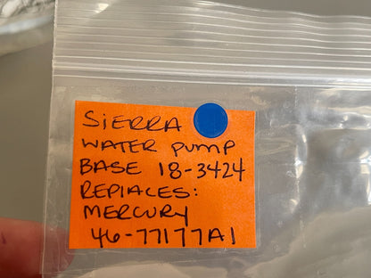 *NEW* 0810 Sierra Water Pump Base 18-3424 Replaces: Mercury 46-77177A1
