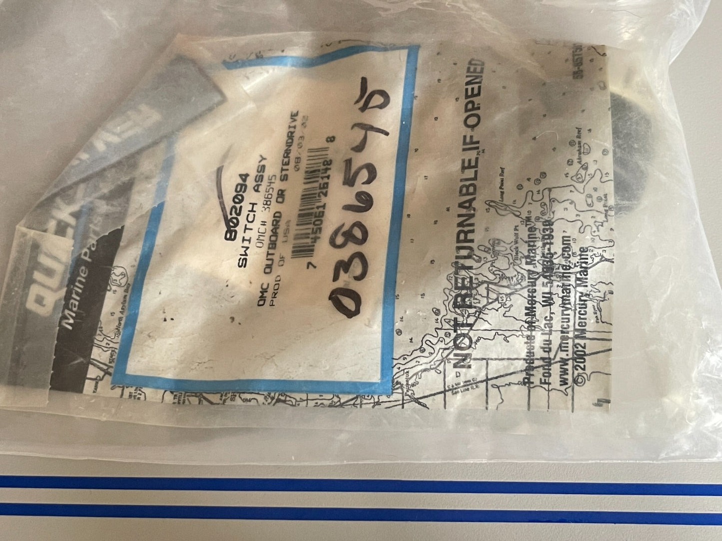 *NEW OEM* 0810 Mercury Quicksilver Key & Switch Assembly 802094