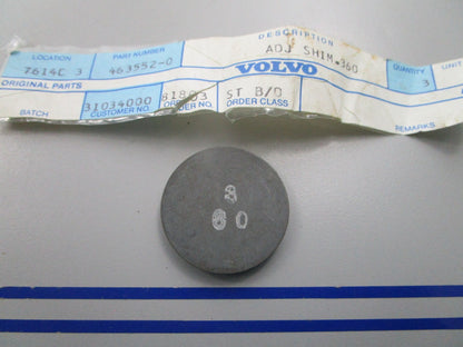 NEW OEM 463552 Volvo Penta 3.60mm Adjusting Washer 0810
