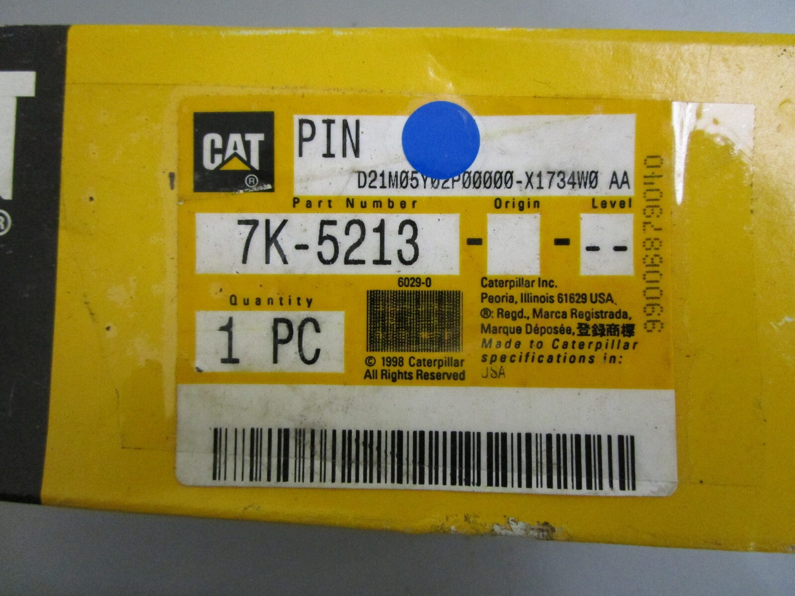 *NEW OEM* 0820 CAT Pin 7K-5213