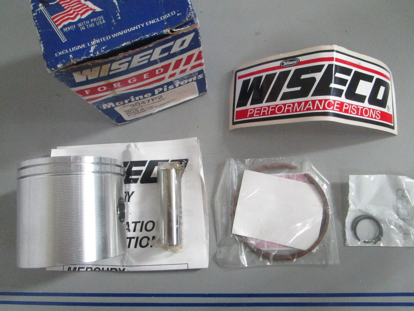 NEW 3047P2 Wiseco Piston Kit For Mercury 0820