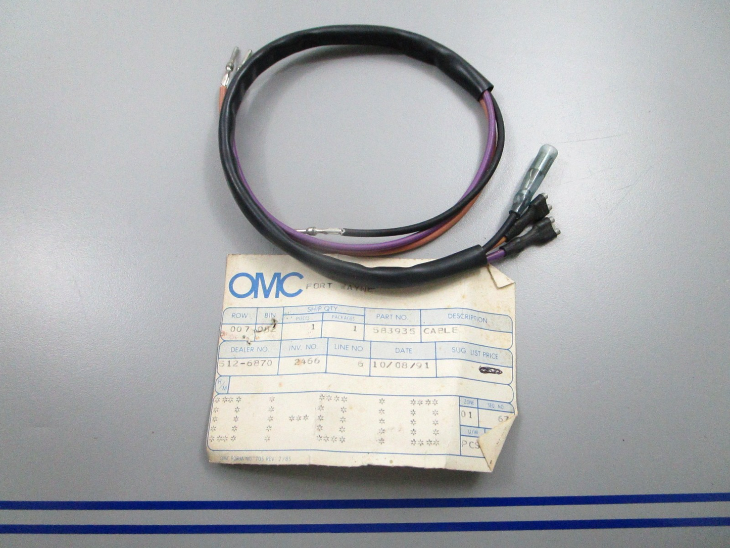 *NEW OEM* 0810 OMC Johnson Evinrude Cable 583935 0583935