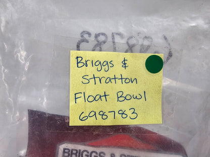 NEW OEM 698783 Briggs & Stratton Float Bowl 0810