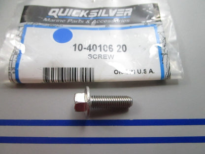 NEW OEM 10-40106 20 Mercury Quicksilver Screw 0810