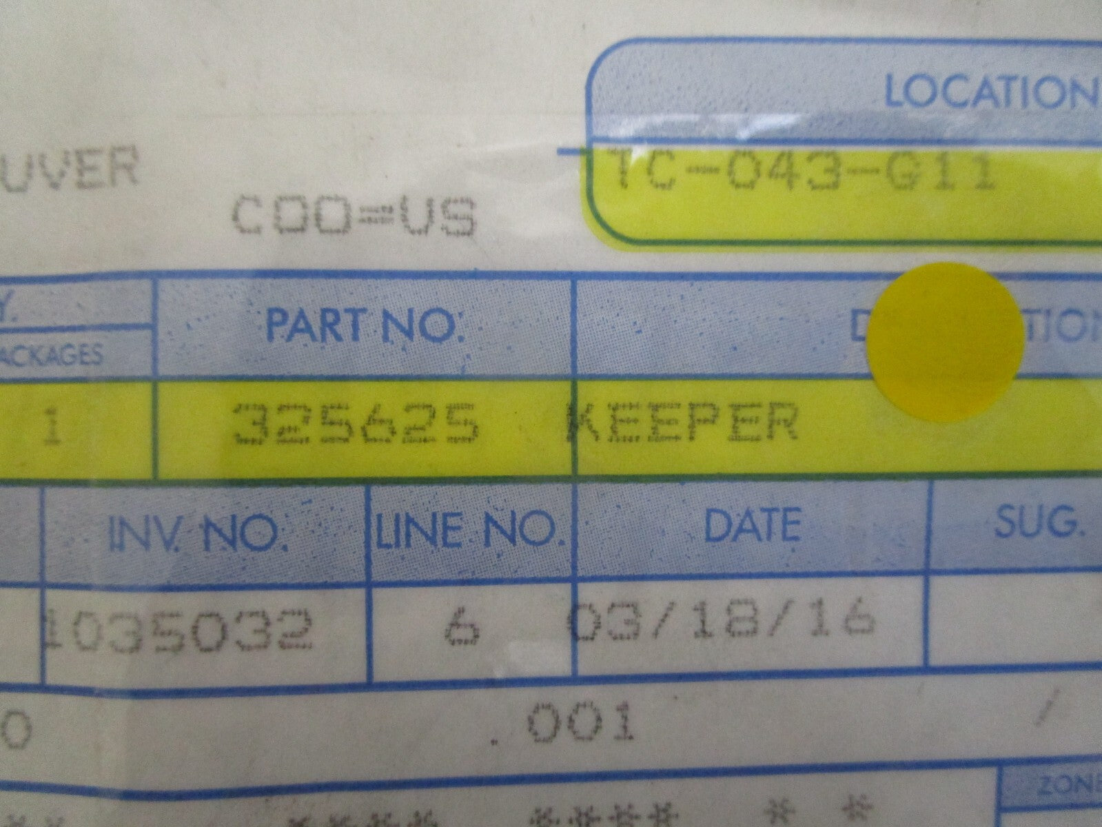 *NEW OEM* 0810 OMC Johnson Evinrude Keeper 325625 0325625