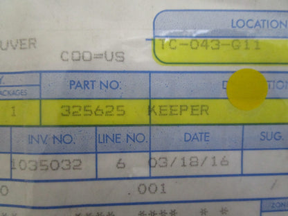 *NEW OEM* 0810 OMC Johnson Evinrude Keeper 325625 0325625