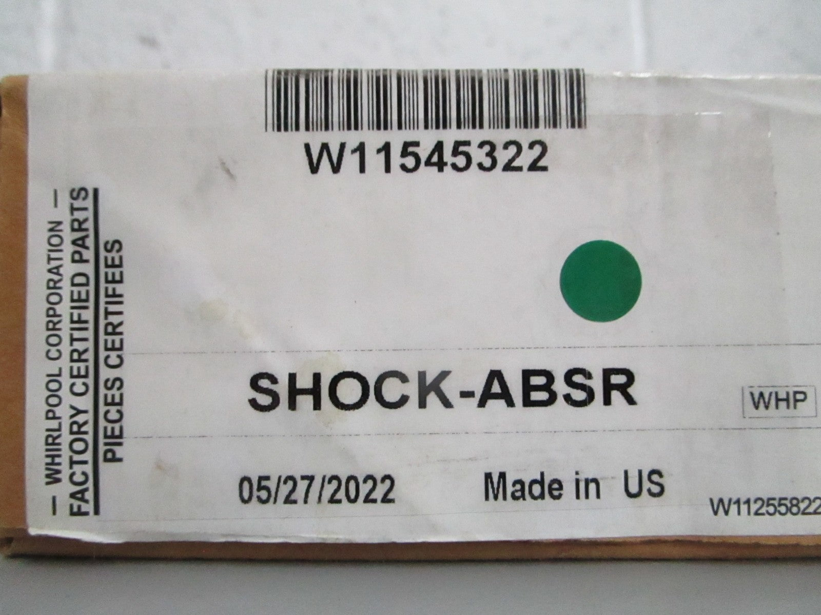 Whirlpool NEW OEM Washer Shock Absorber W11545322 NOS Genuine Factory Part 0820