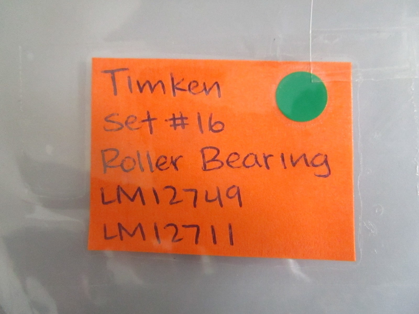 NEW OEM (LOT OF 2) LM12749 LM12711 Timken Set #16 Roller Bearing 0820