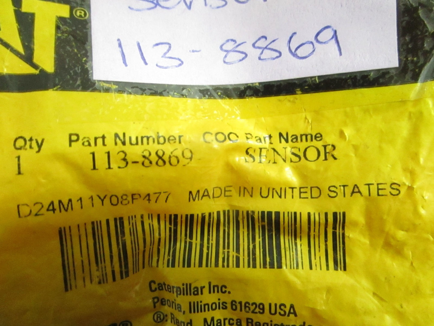 NEW OEM 113-8869 CAT Liquid Temp Sensor 0820