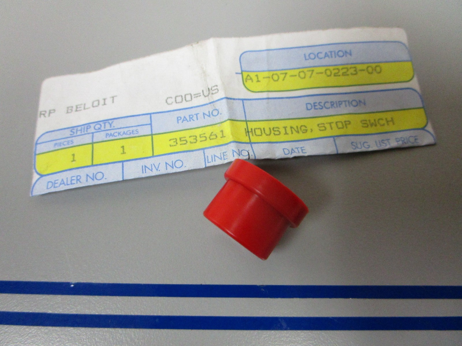 *NEW OEM* 0720 OMC Johnson Evinrude Stop Switch Housing 353561 0353561