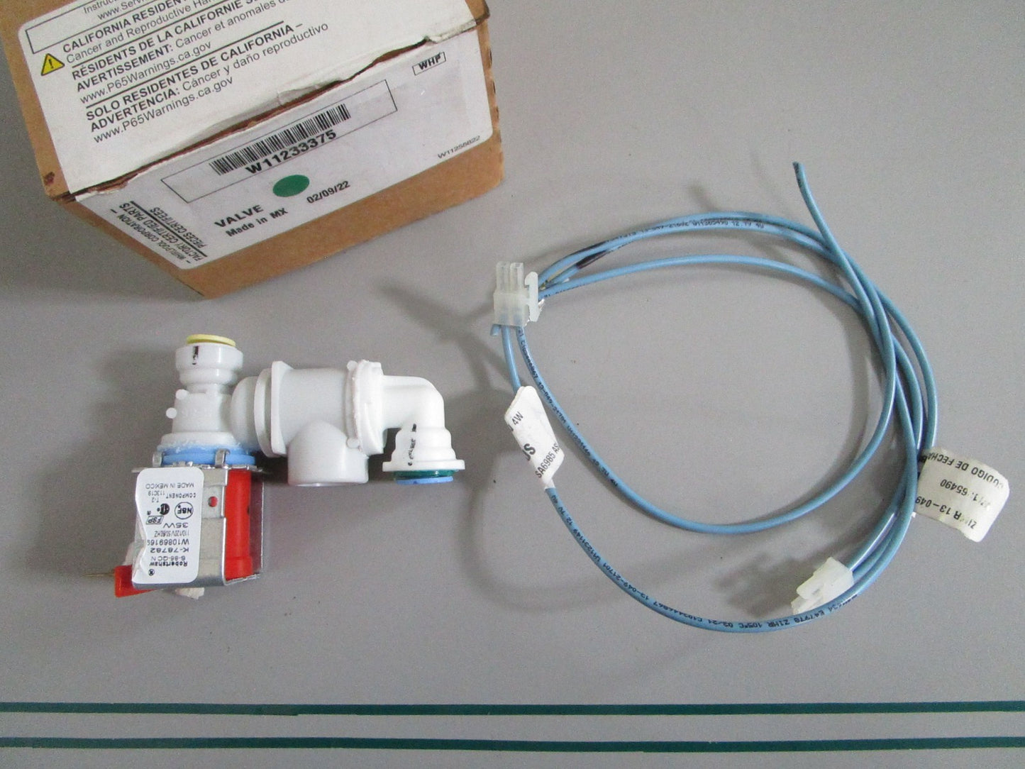 NEW OEM W11233375 Whirlpool Valve 0820