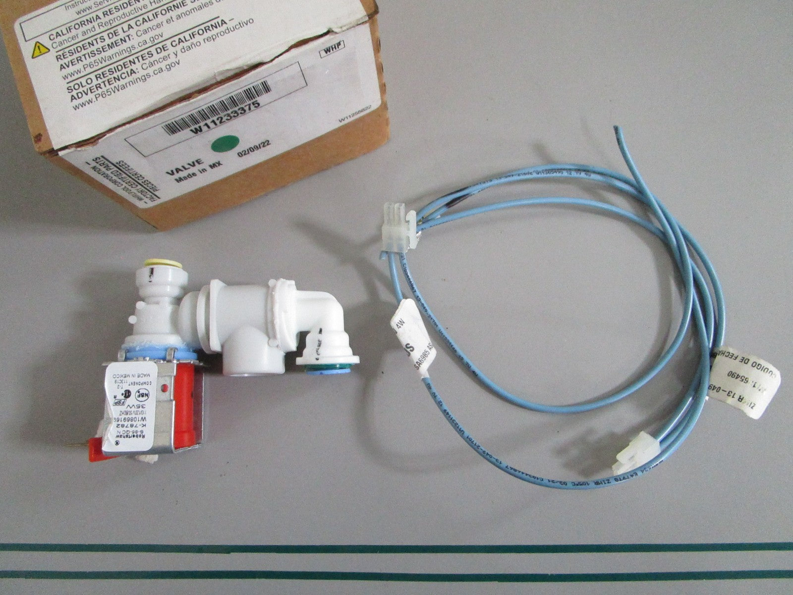 NEW OEM W11233375 Whirlpool Valve 0820