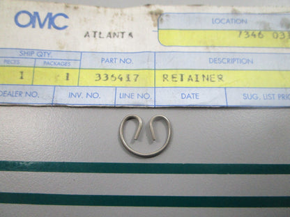 NEW OEM 336417 0336417 OMC Johnson Evinrude Retainer 0810