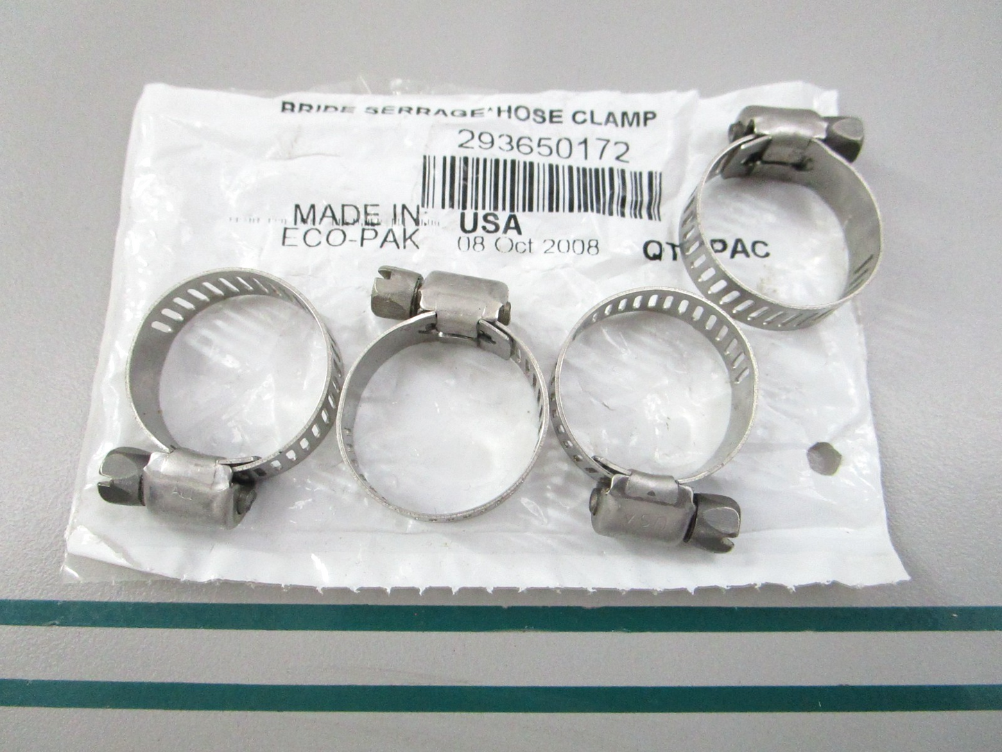 NEW (LOT OF 4) 293650172 Sea-Doo Hose Clamp 0810