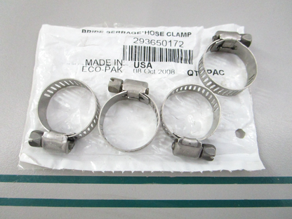 NEW (LOT OF 4) 293650172 Sea-Doo Hose Clamp 0810