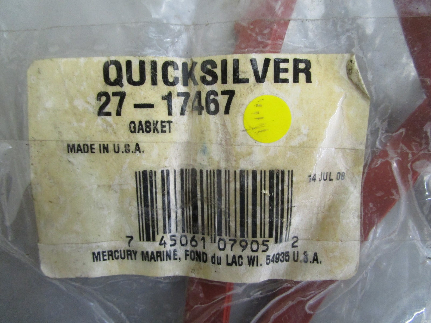 *NEW OEM* 0810 Mercury Quicksilver Gasket 27-17467