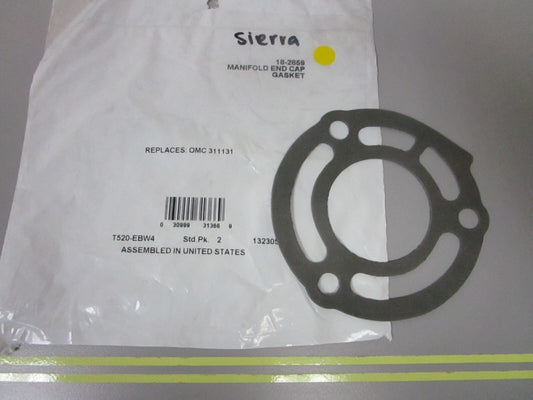 *NEW* 0810 Sierra 18-2858 Manifold End Cap Gasket Replaces: OMC 31131 031131