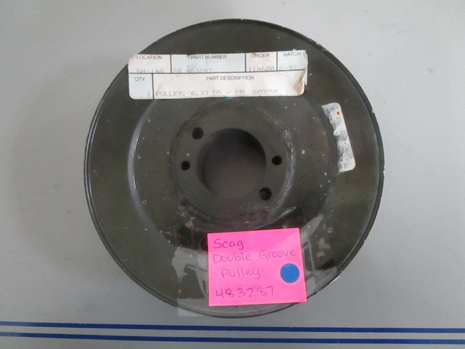 *NEW OEM* 0820 Scag Double Groove Pulley 483287