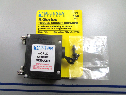 *NEW* 0810 Blue Sea 15A A-Series Circuit Breaker 7208