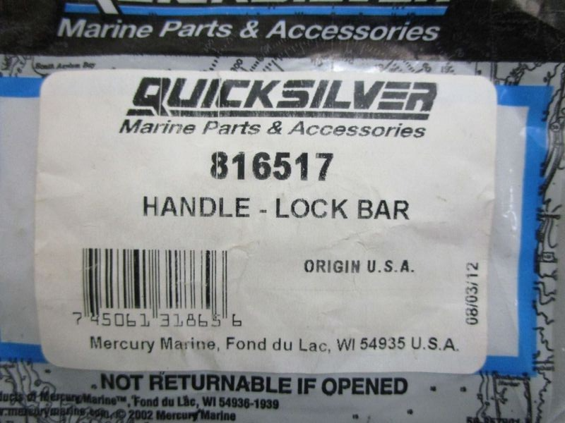 *NEW OEM* 0770 Mercury Quicksilver Lock Bar Handle 816517