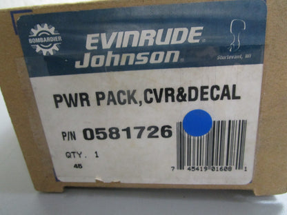 *NEW OEM* 0820 OMC Johnson Evinrude Power Pack, Cover & Decal 581726 0581726