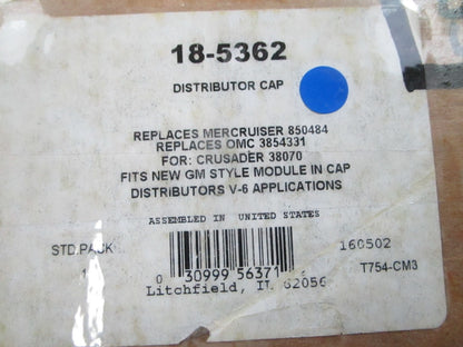*NEW* 0810 Sierra Distributor Cap 18-5362 Replaces: MC 850484 OMC 3854331