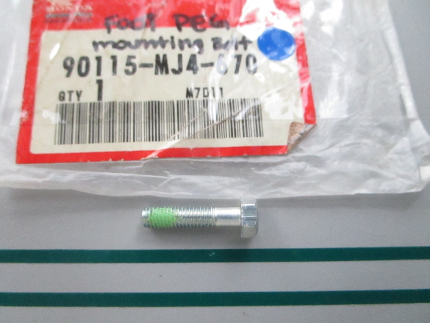 NEW OEM 90115-MJ4-670 Honda Foot Peg Mounting Bolt 0810
