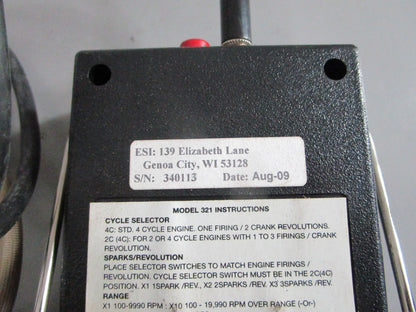 NEW OEM Model 321 Electronic Specialties Inc. Digital Tachometer 0820