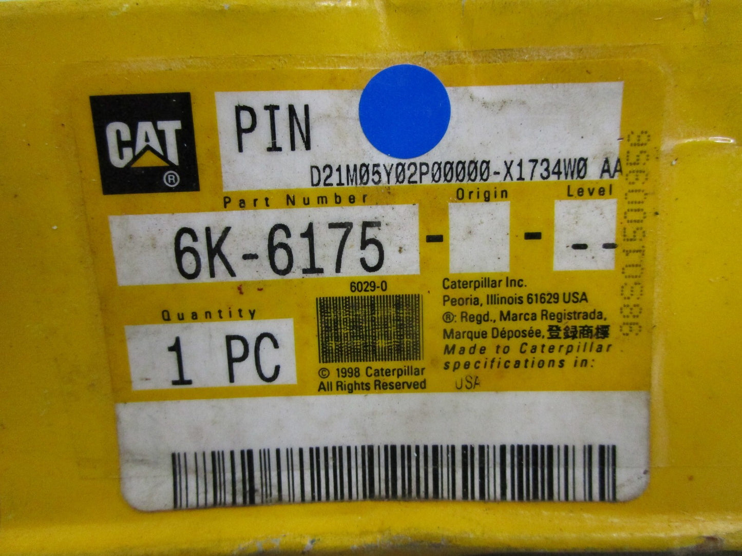 *NEW OEM* 0820 CAT Pin 6K-6175