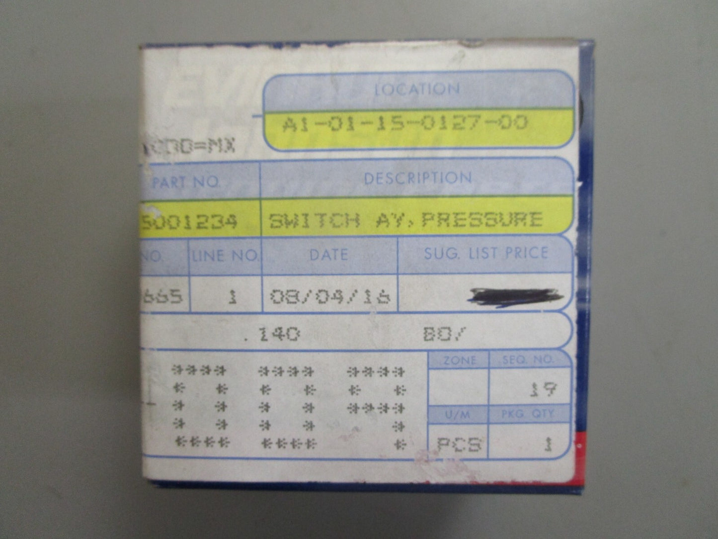 *NEW OEM* 0820 OMC Johnson Evinrude Pressure Switch Assy 5001234