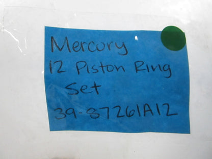 NEW OEM 39-87261A12 Mercury Quicksilver 12 Piston Ring Set 0810