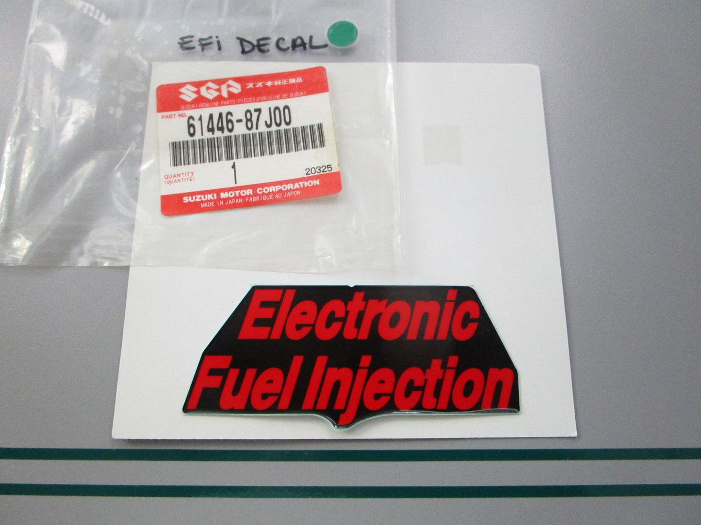 NEW OEM 61446-87J00 Suzuki EFI Decal 0810