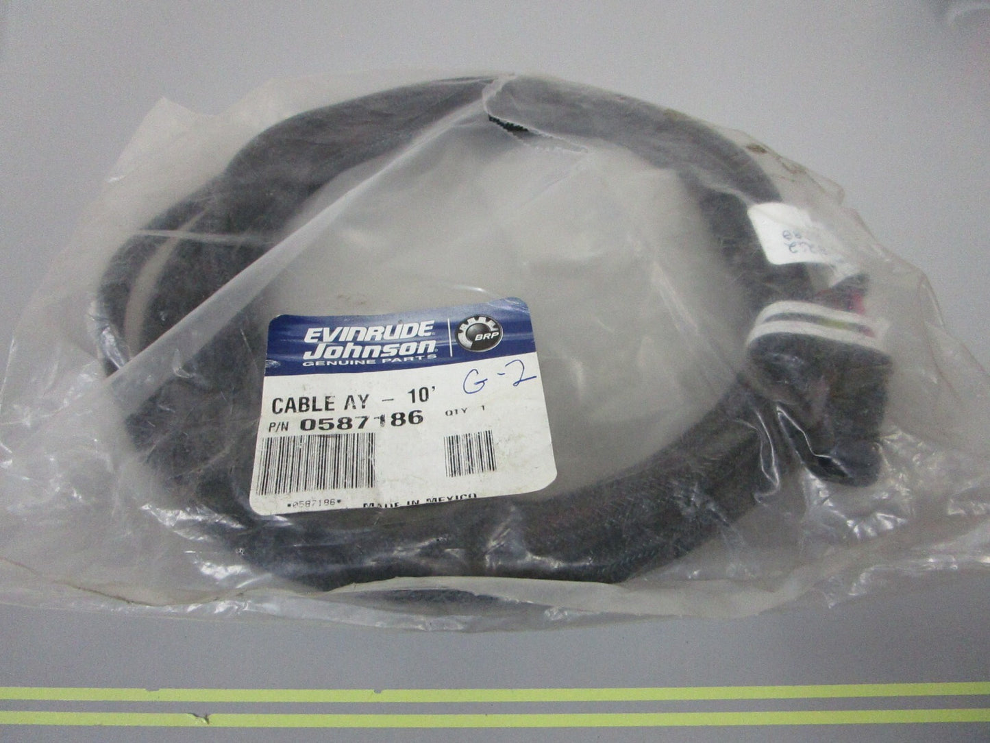 *NEW OEM* 0810 OMC Johnson Evinrude 10' 10GA Cable Assembly 587186 0587186