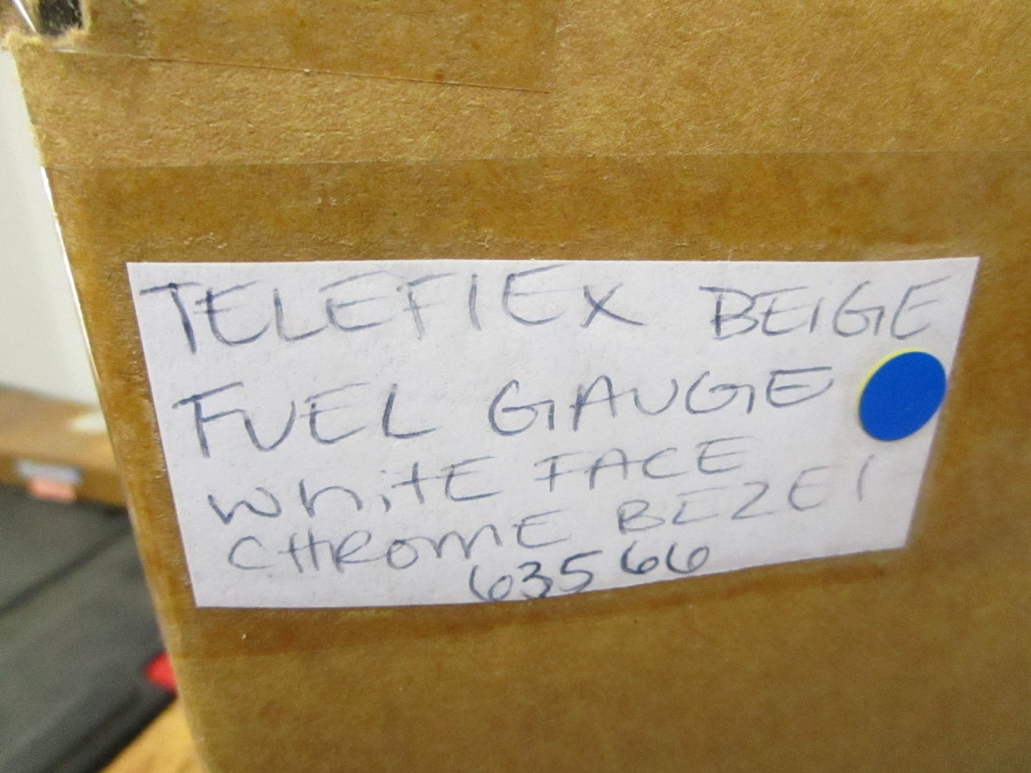 NEW OEM 63566 Teleflex Beige  Fuel Gauge Chrome Bezel 0720