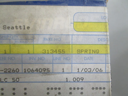 *NEW OEM* 0820 OMC Johnson Evinrude Spring 313455 0313455