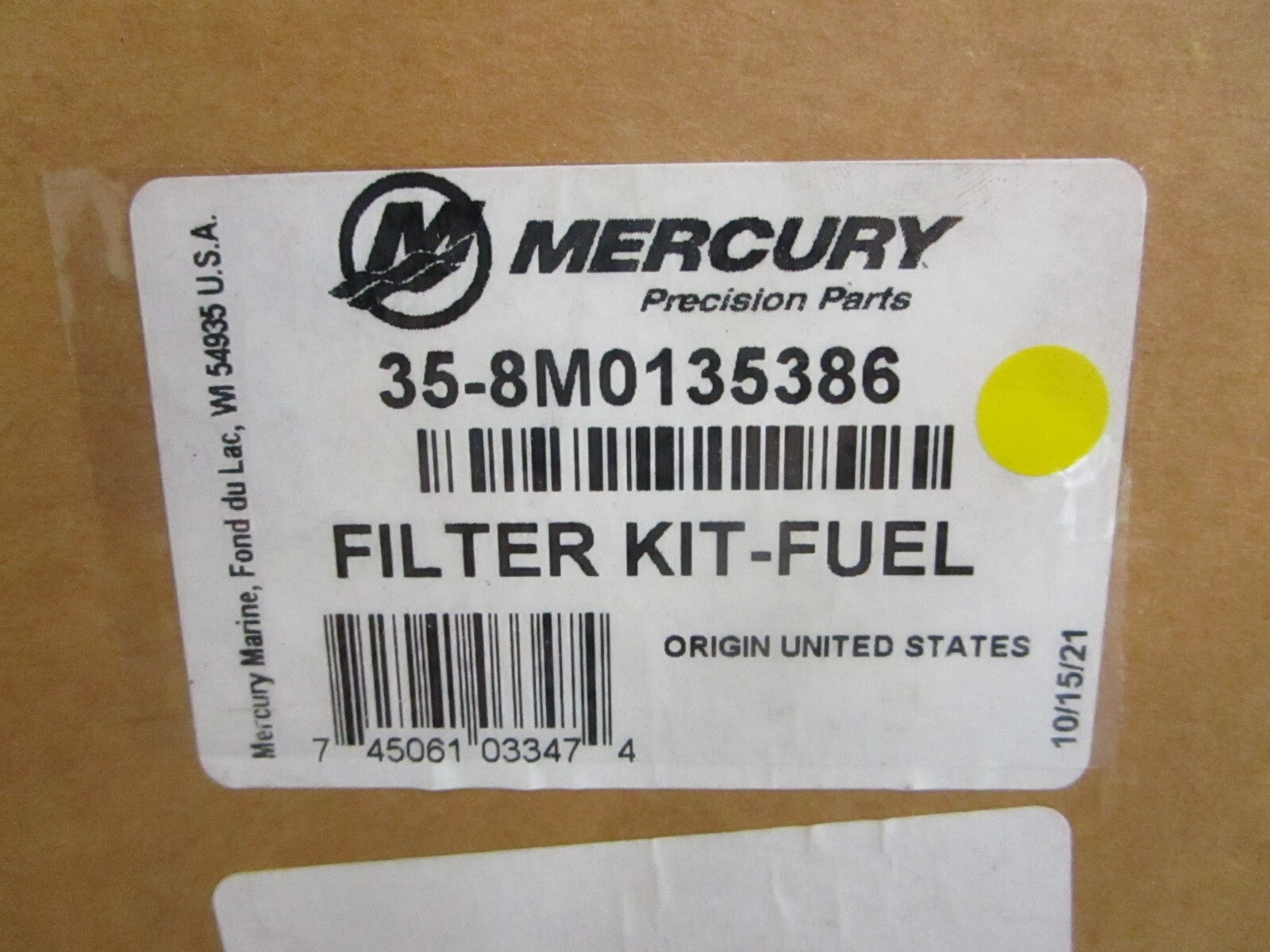 *NEW OEM* 0820 Mercury Quicksilver Fuel Filter Kit 35-8M0135386