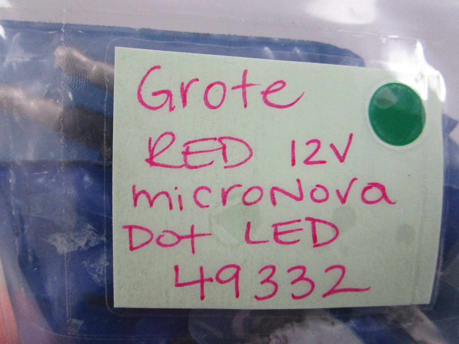 NEW (LOT OF 2) 49332 Grote Red 12V MicroNova Dot LED 0810