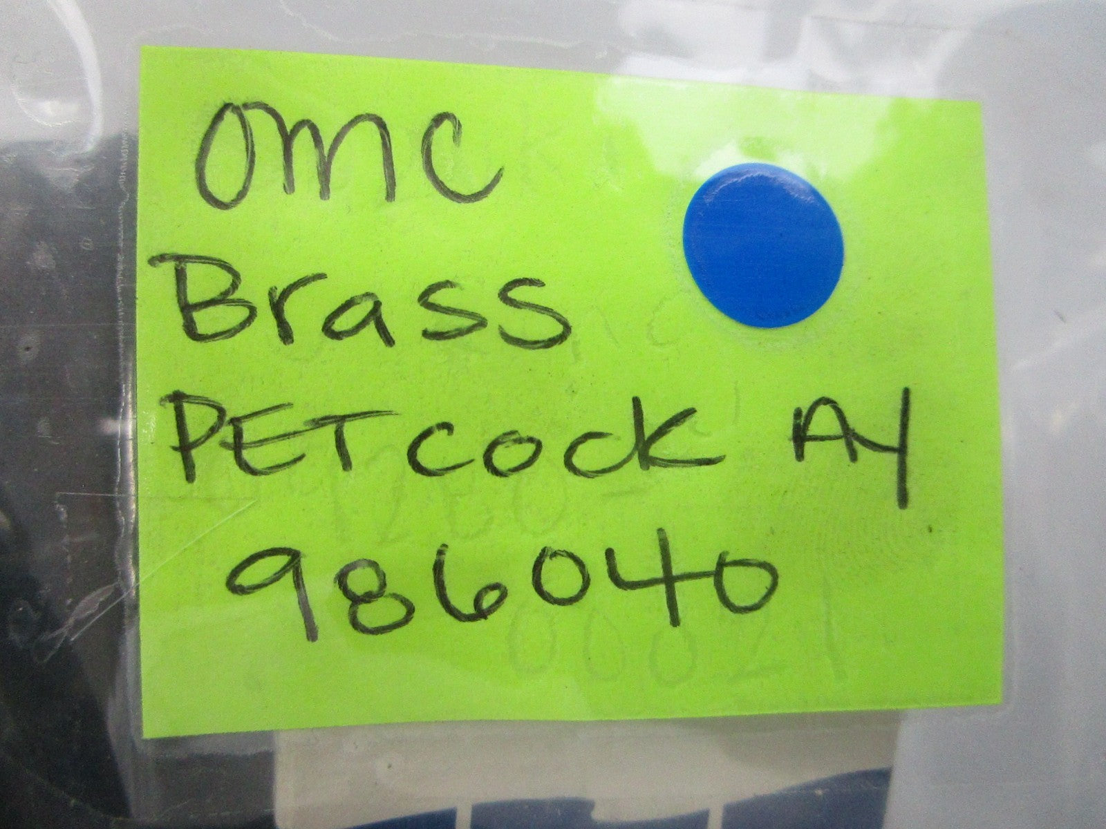 NEW OEM 986040 0986040 OMC Johnson Evinrude Brass Petcock Assembly 0810