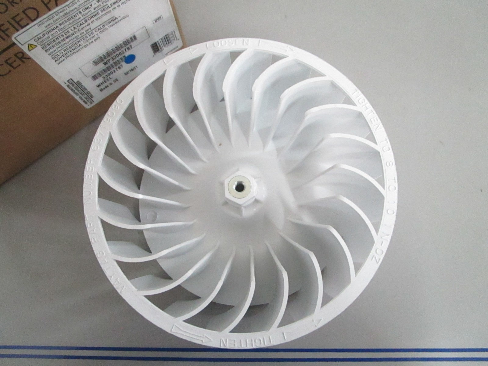 *NEW OEM* 0820 Whirlpool Wheel WP33002797 33002797