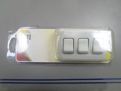 *NEW* 0780 JR Products White Triple On/Off Switch 12025