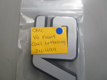 *NEW OEM* 0810 OMC Johnson Evinrude V6 Front Cowl Lettering 210499 0210499