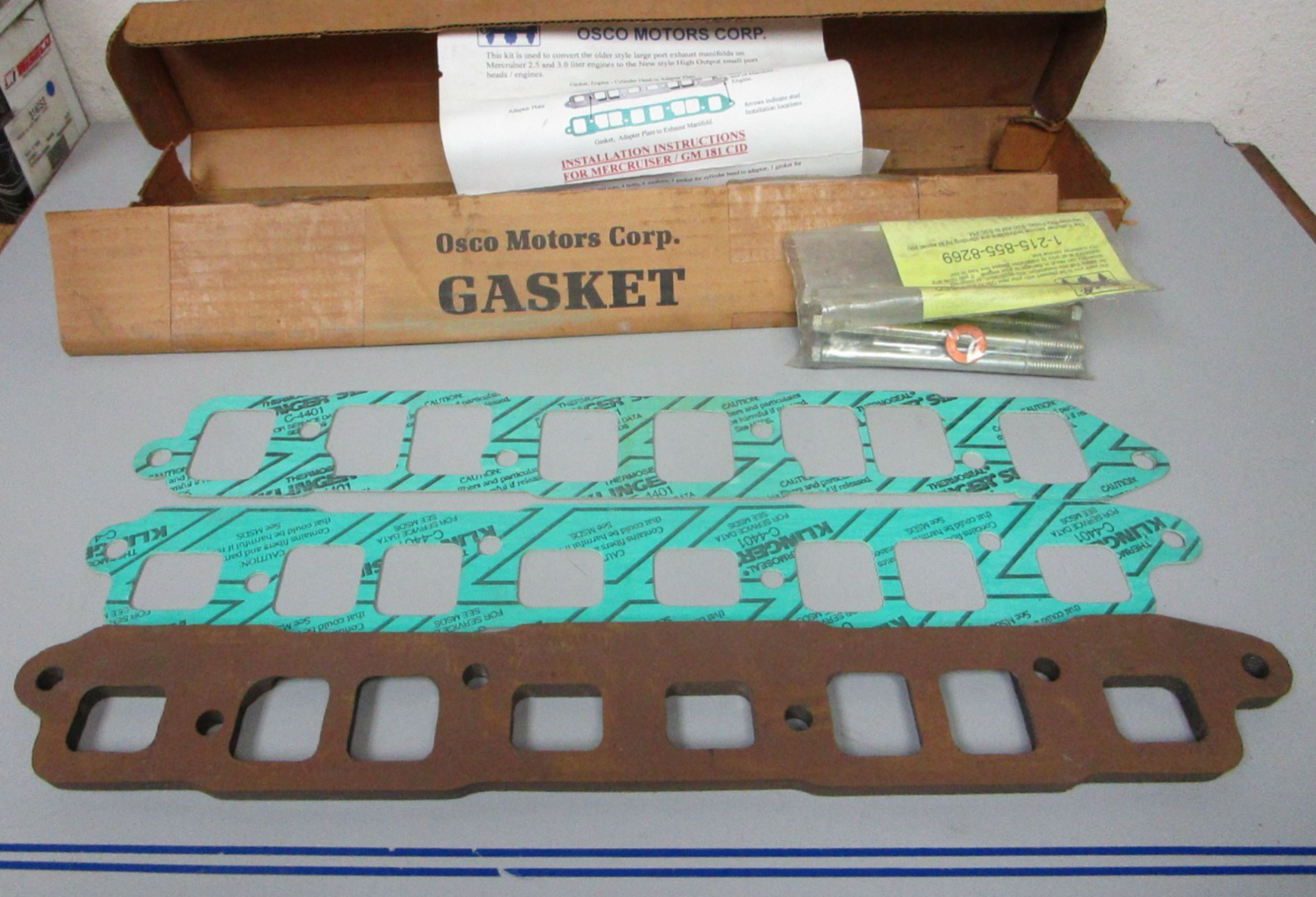 NEW MO4-HOK Replaces: Mercruiser 2.5 3.0 GM 181 CID OSCO Manifold Kit 0720