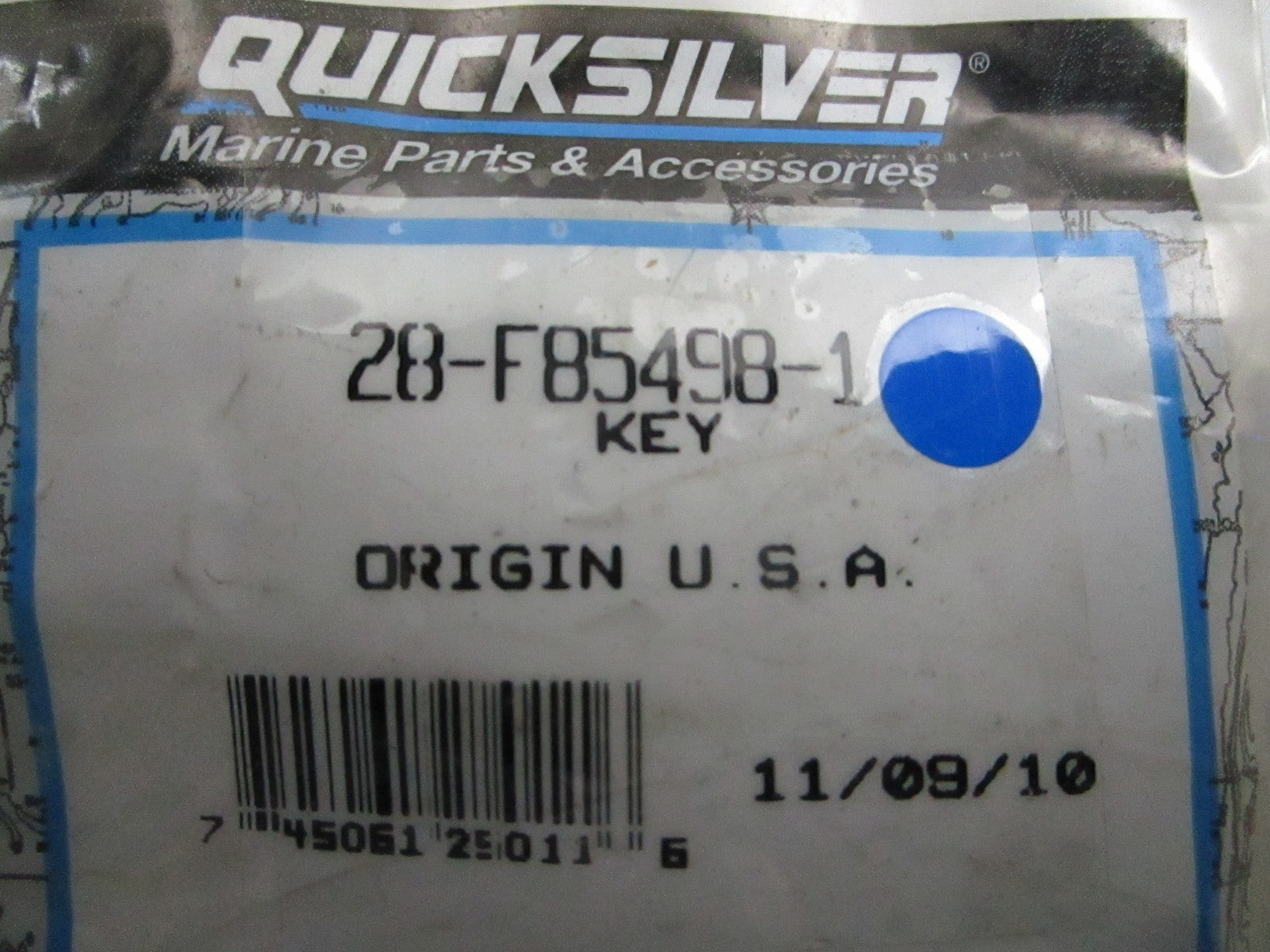 *NEW OEM* 0810 Mercury Quicksilver Key 28-F85498-1