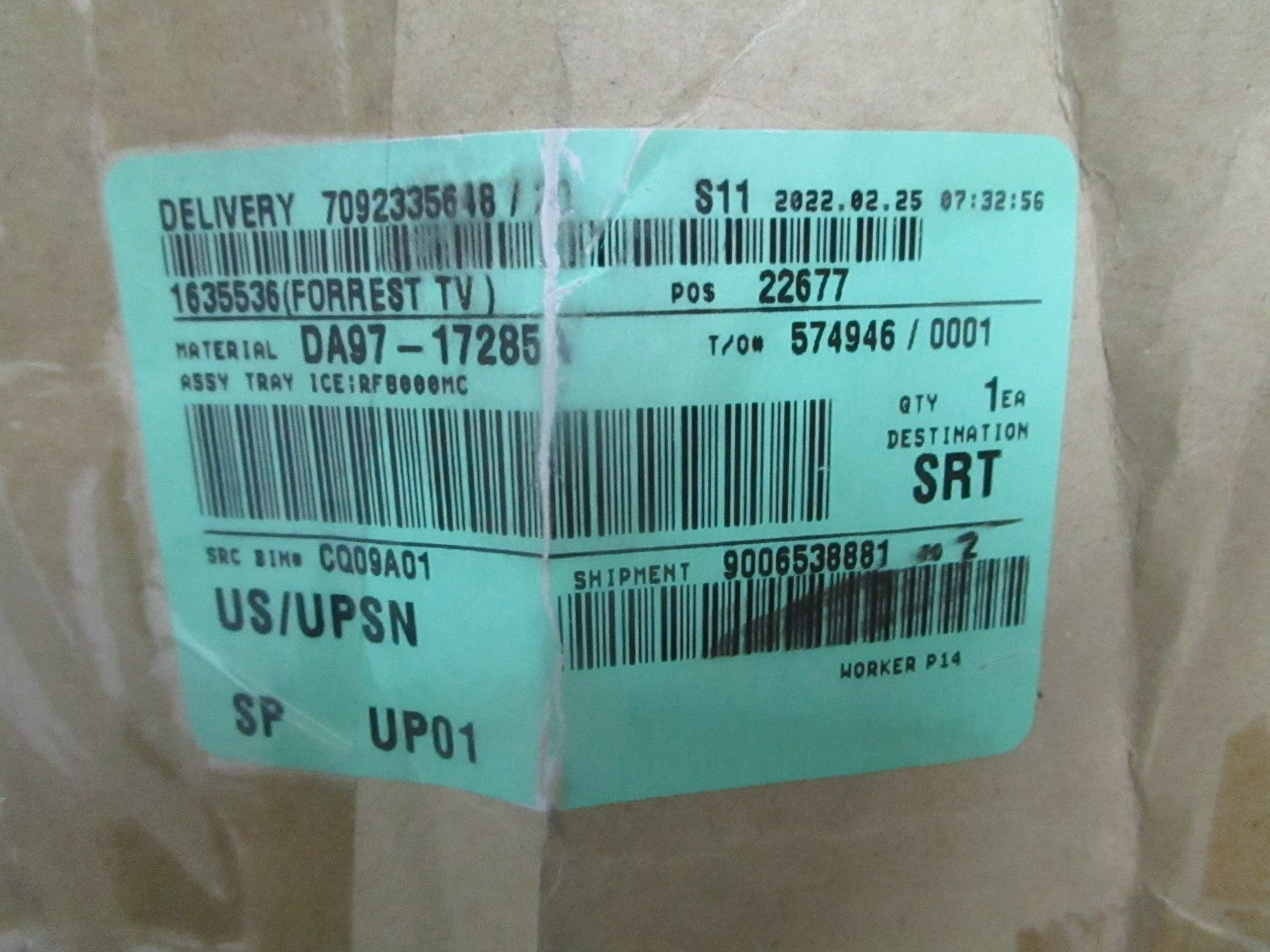 *NEW OEM* 0820 Samsung Ice Tray Assy DA97-17285A